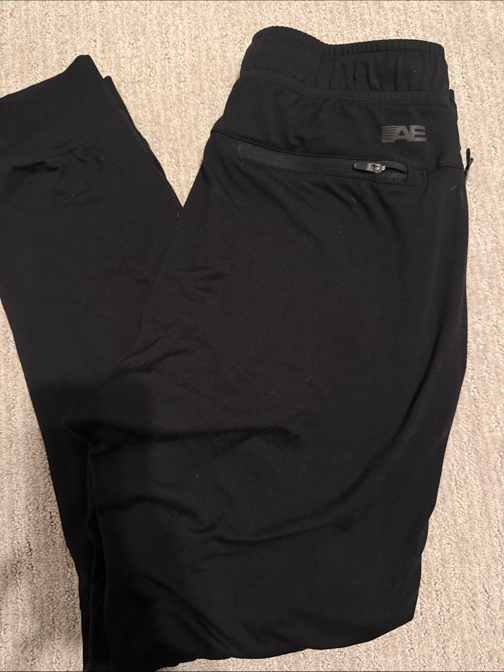 American Eagle Outfitters Black Jogger Pants with Zip Pocket men’s small tall